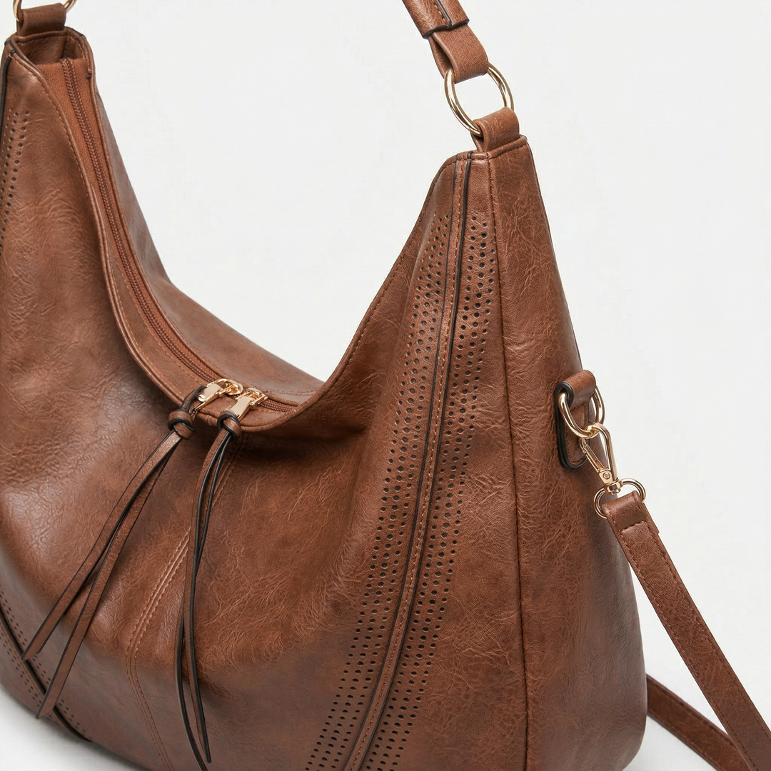 Nord Taschen | Große Hobo-Tasche, Vegan Leder Schultertasche Damen