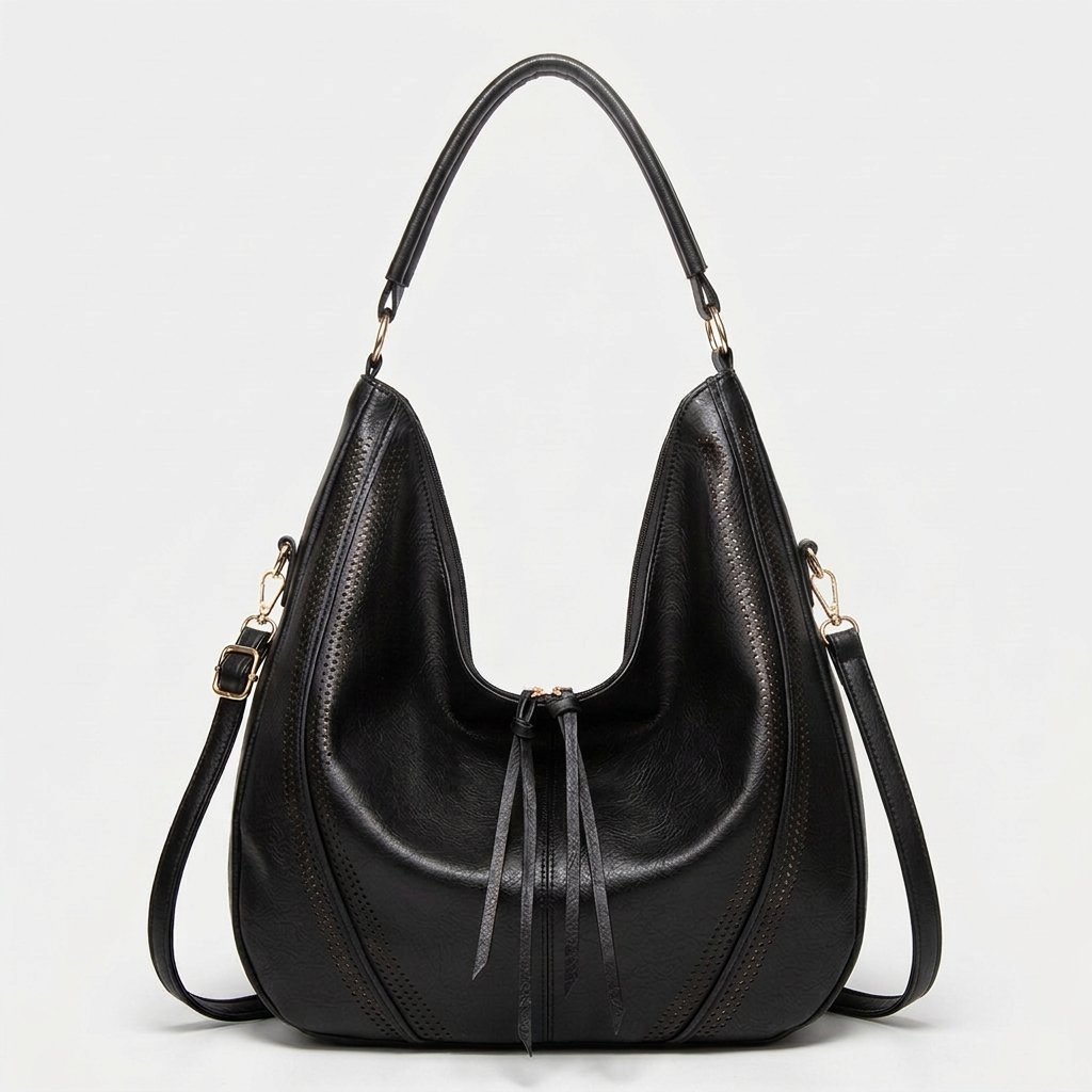 Nord Taschen | Große Hobo-Tasche, Vegan Leder Schultertasche Damen