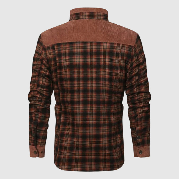 Karierte Sherpa Outdoor Jacke
