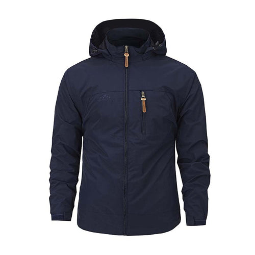 Herren Multifunktionale Softshell-Outdoorjacke mit Kapuze, Brustreißverschluss und atmungsaktivem Futter Nord Taschen