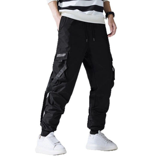 Herren Konisch geschnittene Utility‑Cargohose im Joggerstil mit Multifachtaschen, Kordelzug & elastischem Knöchelabschluss Nord Taschen