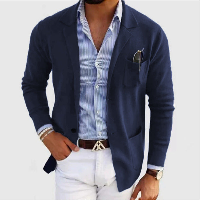 Herren lässiger Blazer mit feiner Struktur - Vittorelli