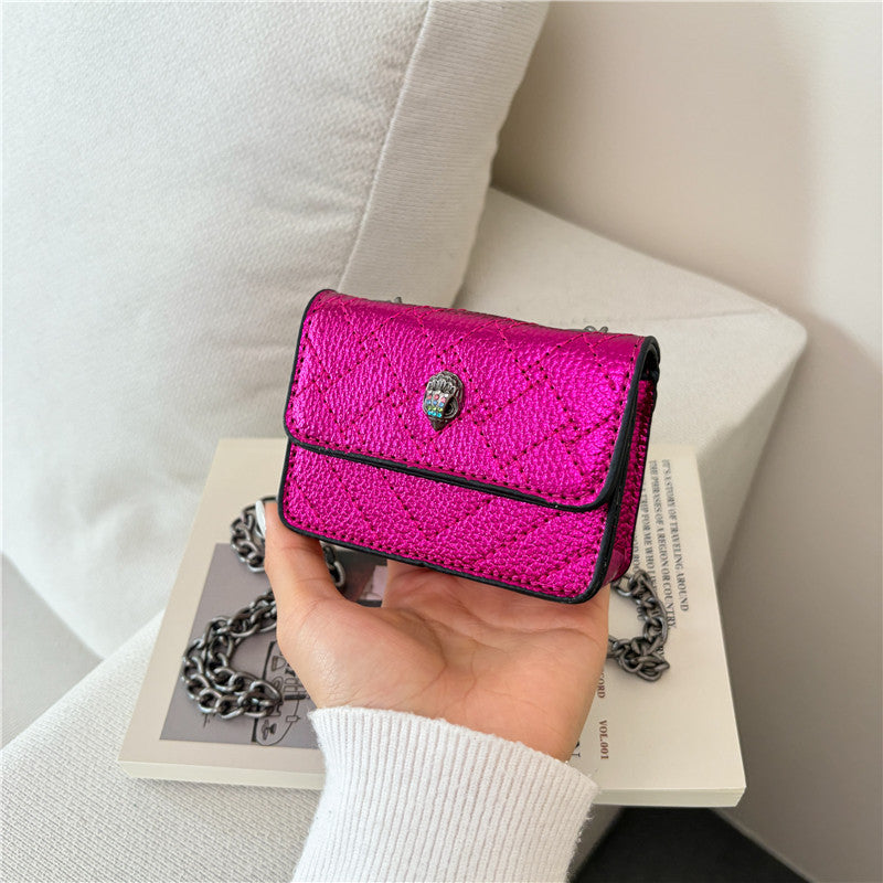 Damen Clutch mit funkelndem Glitzer und eleganter Kettenhenkel Nord Taschen