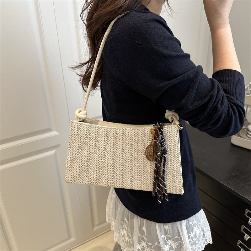 Damen Clutch-Tasche im modernen Flechtmuster Nord Taschen