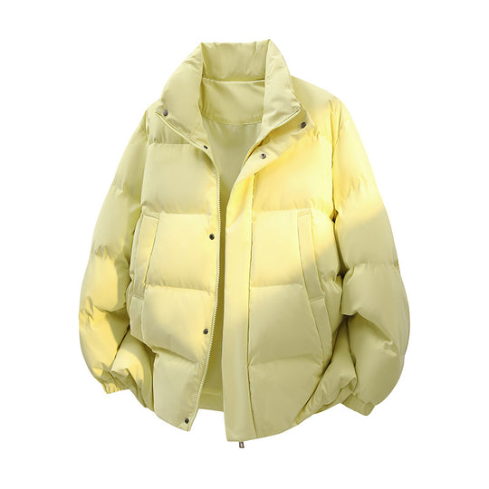 Herren Kurz geschnittener Oversize-Puffer mit Stehkragen, Druckknopfblende und verdecktem Reißverschluss Nord Taschen