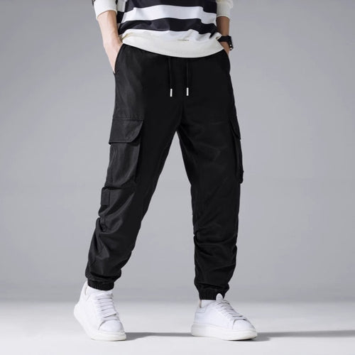 Herren Cargo-Jogginghose mit elastischem Bund, Kordelzug & Multifunktionstaschen Nord Taschen