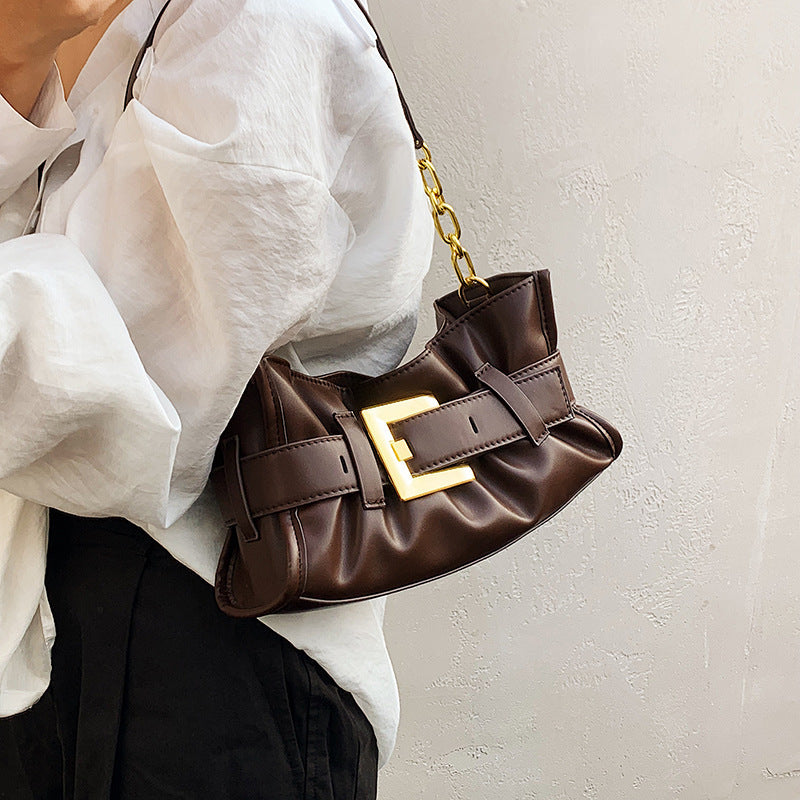 Damen Umhängetasche mit elegantem Kettenakzent und weichem Obermaterial Nord Taschen