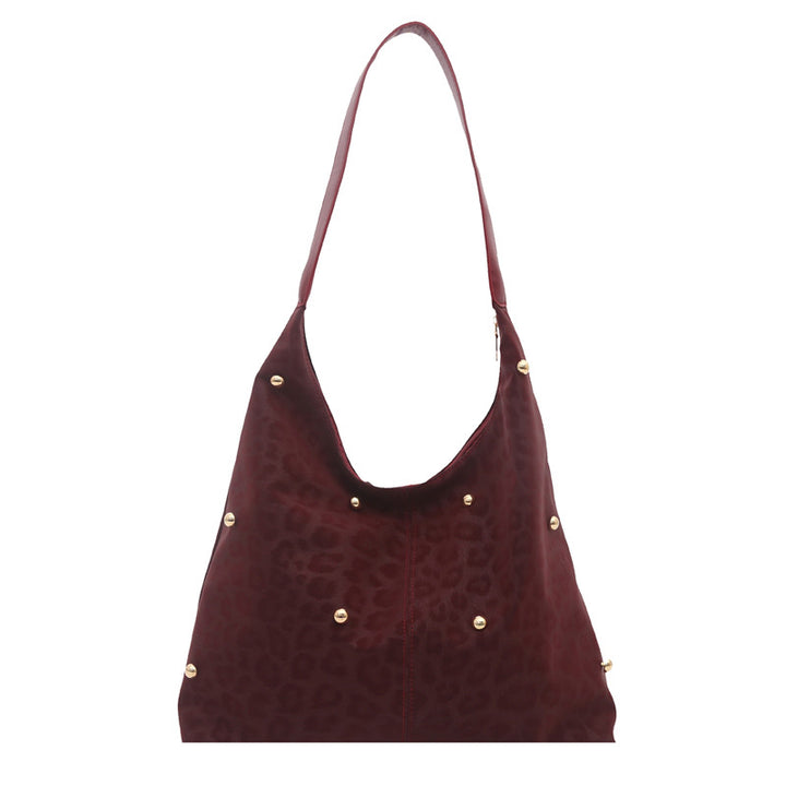Damen Hobo-Tasche mit elegantem Leopardenmuster und goldenen Akzenten Nord Taschen