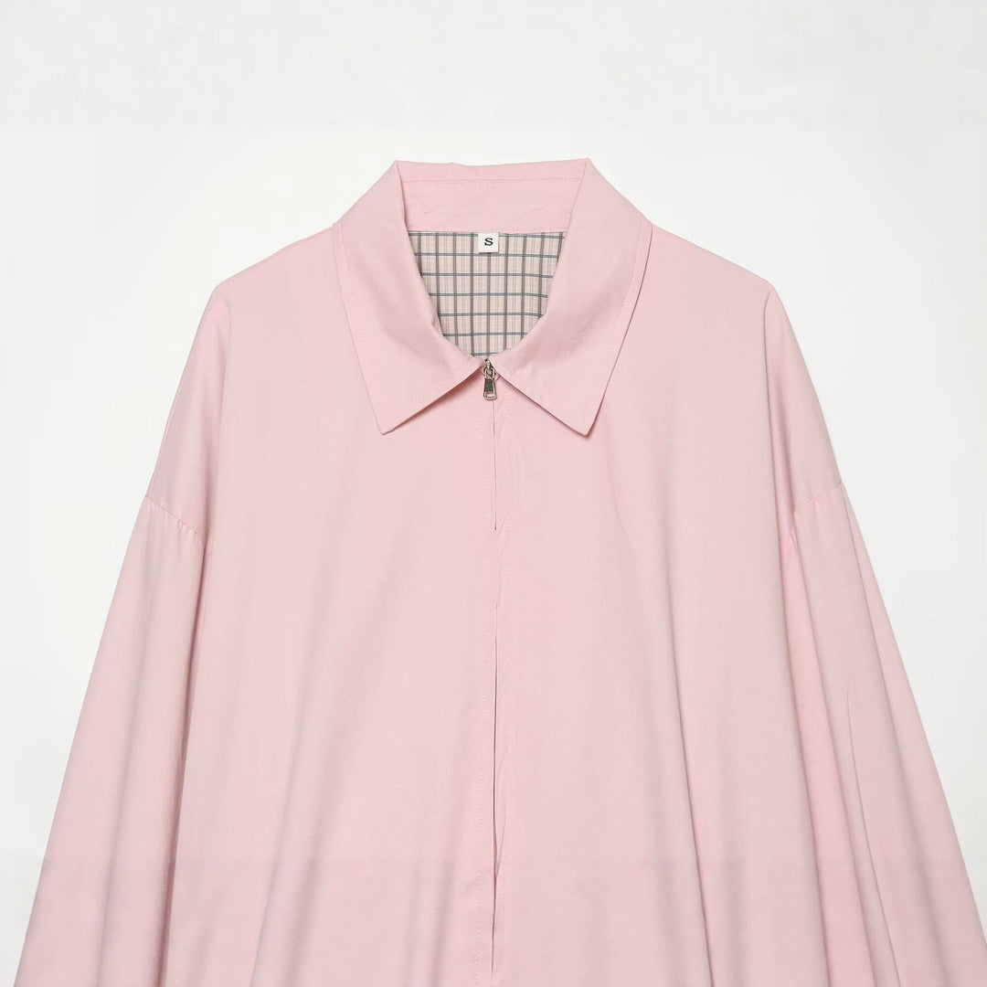 Damen Leichter Cropped‑Blouson mit Hemdkragen, verdecktem Reißverschluss und elastischem Saum Nord Taschen