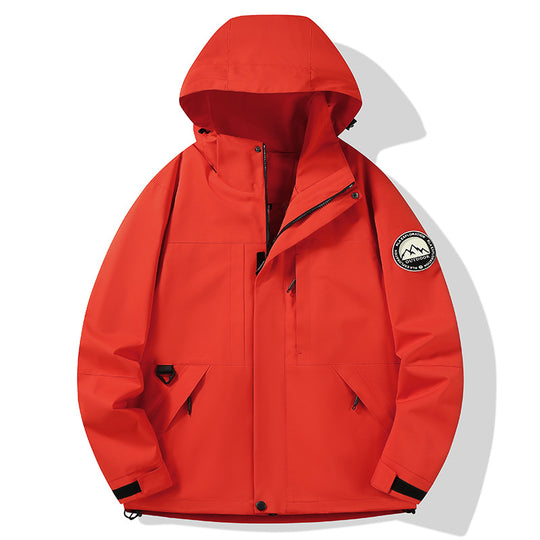 Damen wasserdichte Hardshell-Outdoorjacke mit Kapuze und Multifunktionstaschen Nord Taschen