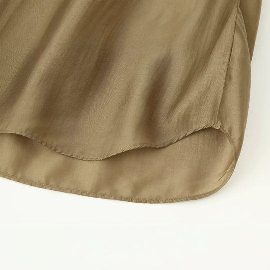 Damen Locker geschnittene Tunika-Hemdbluse mit halboffenem V-Ausschnitt und breiten Manschetten Nord Taschen
