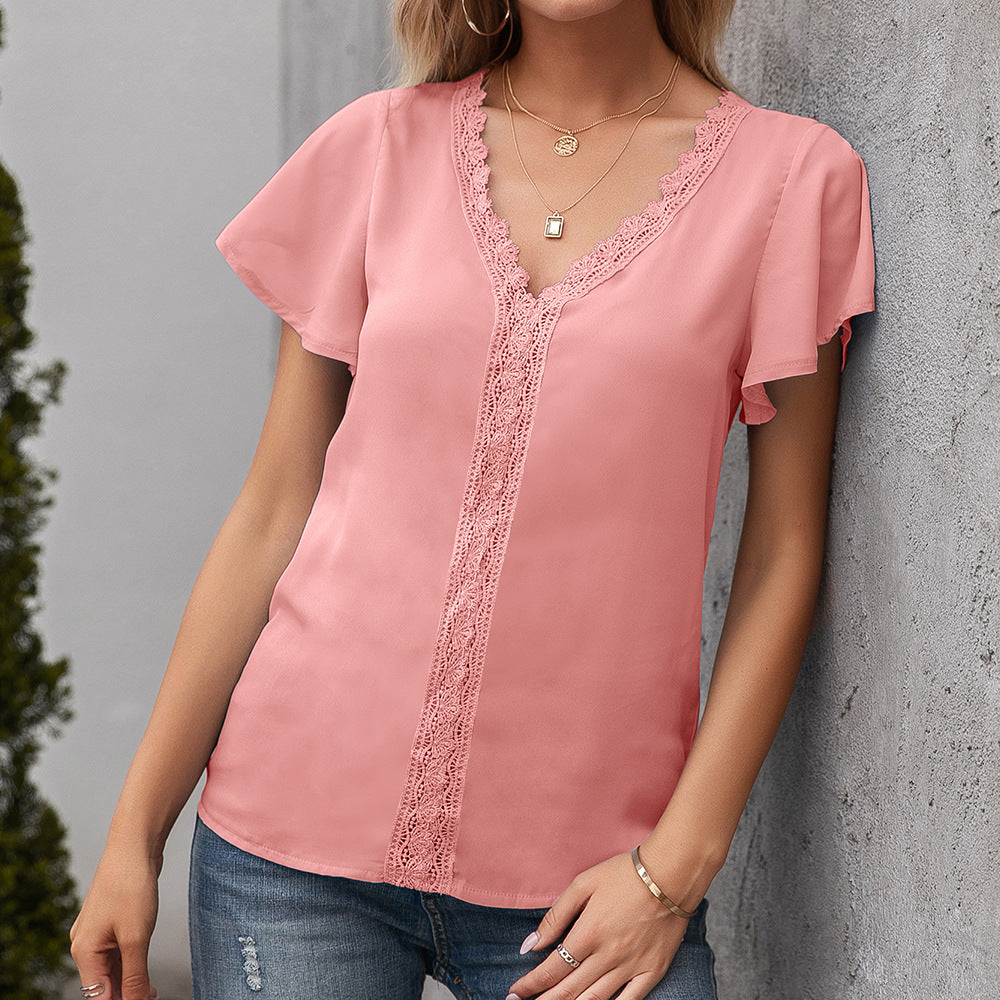 Damen Spitzenbluse