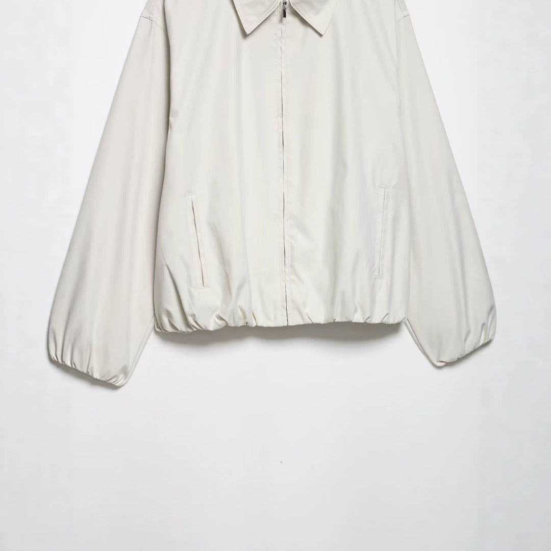 Damen Leichter Oversized Blouson mit Elastischem Saum Nord Taschen