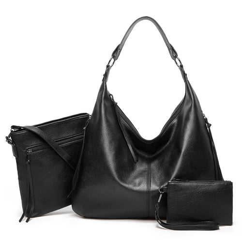 Damen Hobo-Tasche mit abnehmbarer Umhängetasche und praktischer Kosmetiktasche Nord Taschen