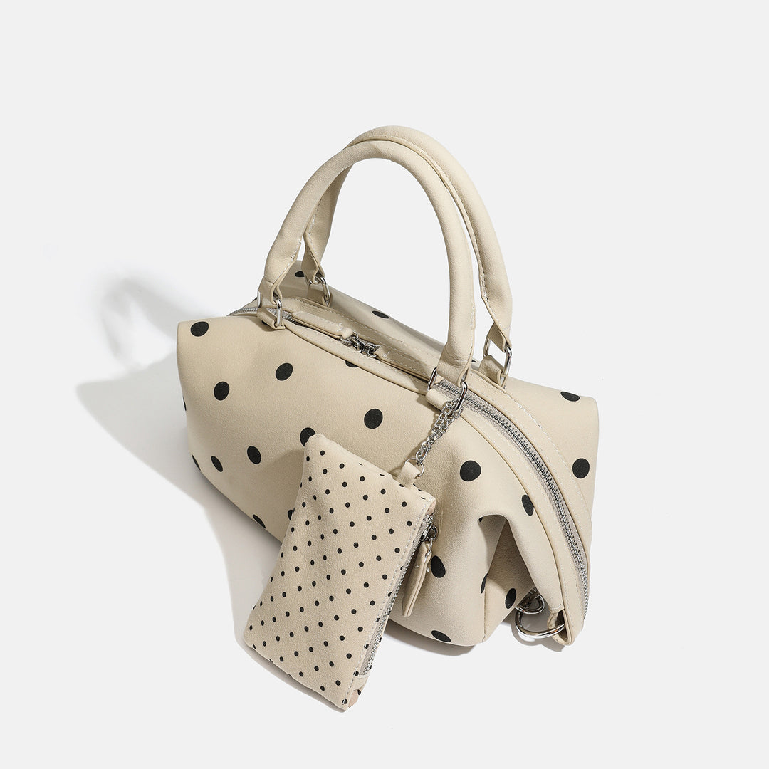 Damen Handtasche mit Polka-Dots und abnehmbarer Geldbörse Nord Taschen