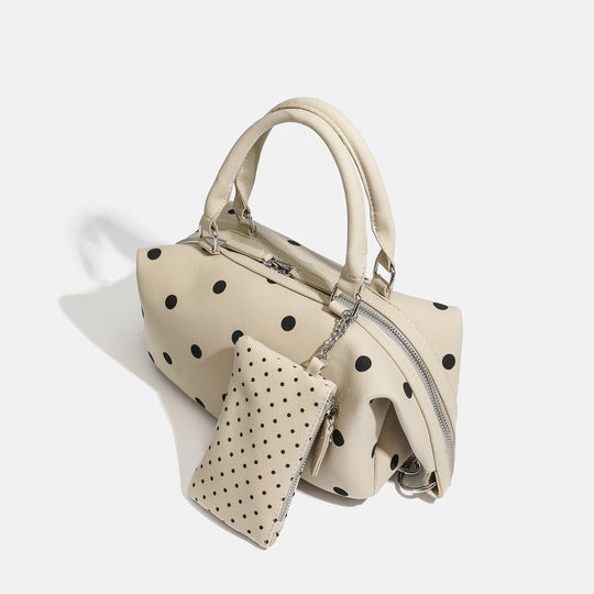 Damen Handtasche mit Polka-Dots und abnehmbarer Geldbörse Nord Taschen