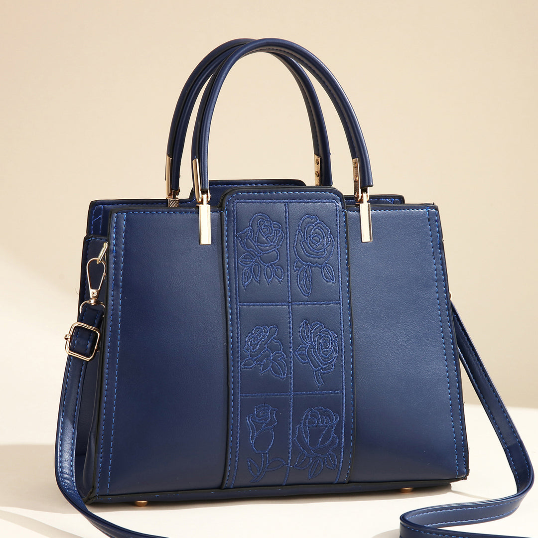 Damen elegante Tragetasche mit floralem Stickdesign Nord Taschen