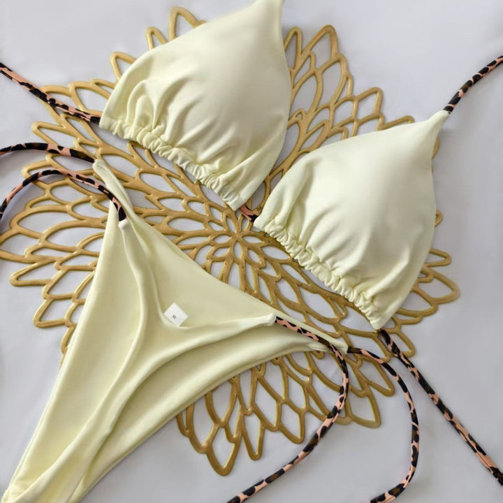 Damen Triangel-Bikini-Set mit verstellbaren Trägern und modischem Leoprint Nord Taschen