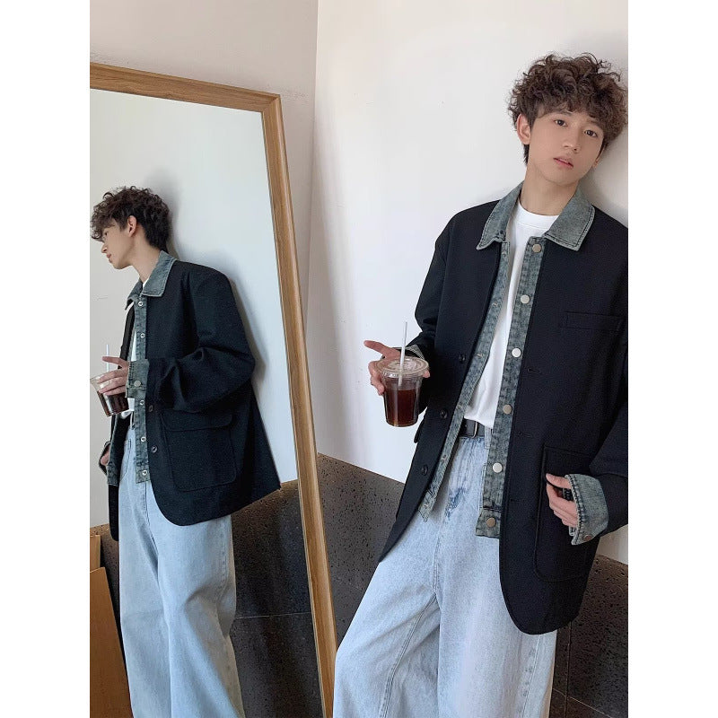 Herren Oversized Sakkojacke mit aufgesetzten Pattentaschen Nord Taschen