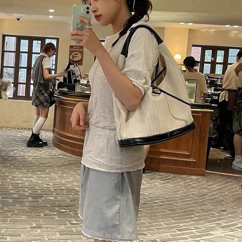 Damen Hobo-Tasche mit modischem Kordelzug und eleganter Struktur Nord Taschen