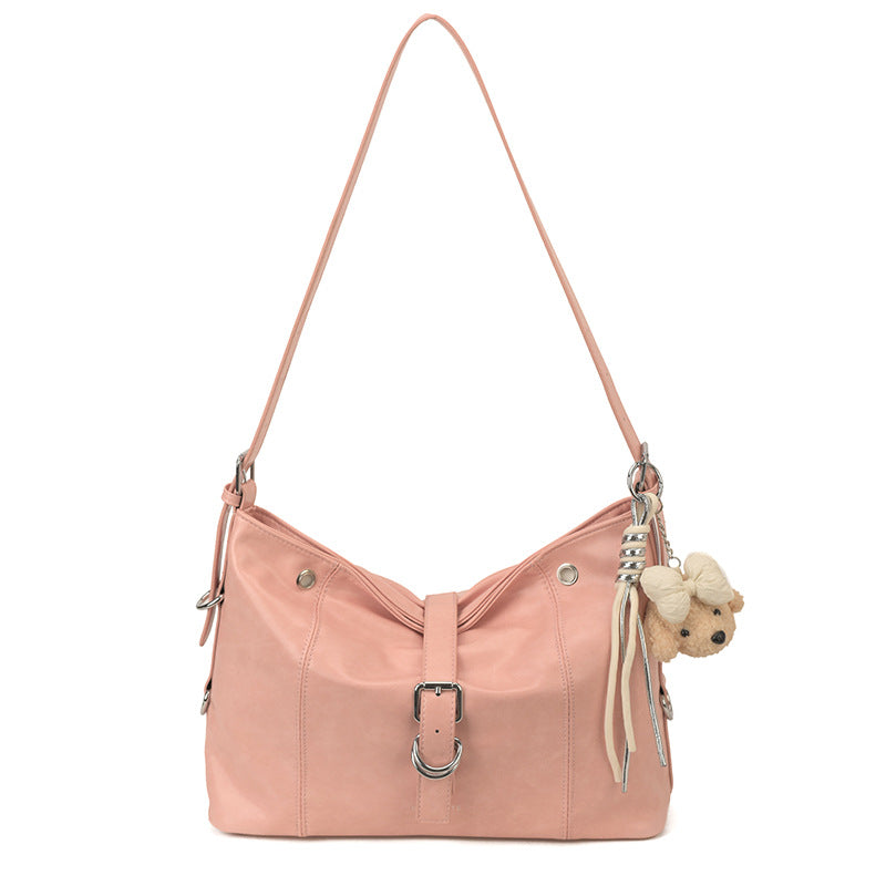 Damen Hobo-Tasche mit kuscheligem Tieranhänger Nord Taschen