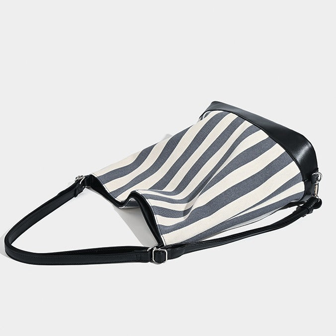 Damen Hobo-Tasche mit modernem Streifenmuster und vielseitigem Innenraum Nord Taschen