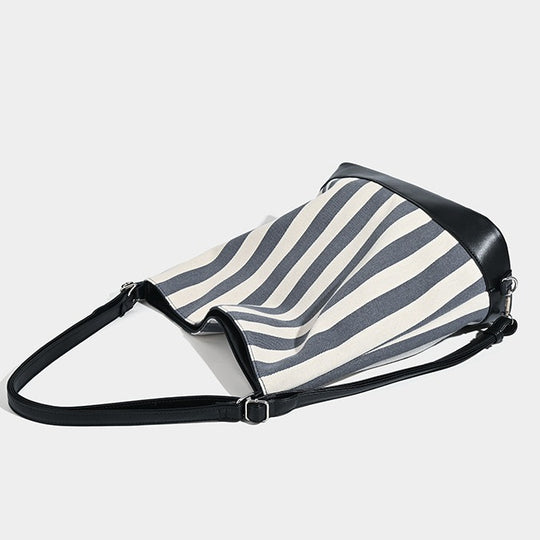 Damen Hobo-Tasche mit modernem Streifenmuster und vielseitigem Innenraum Nord Taschen