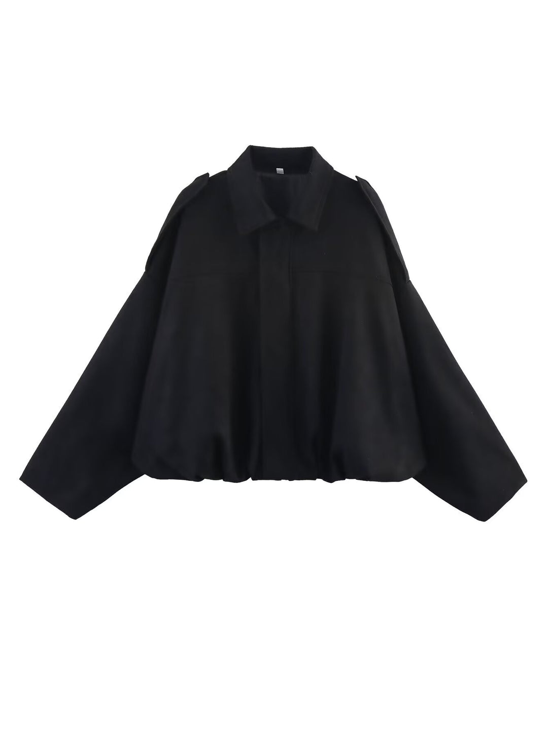 Damen Oversize-Cropped Jacke mit Balloon-Saum und Schulter-Cutouts Nord Taschen