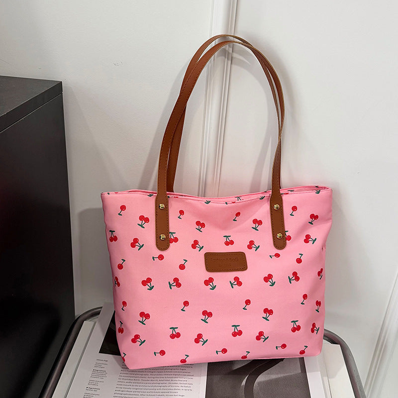 Damen Baumwolltragetasche mit fruchtigem Kirschdesign Nord Taschen