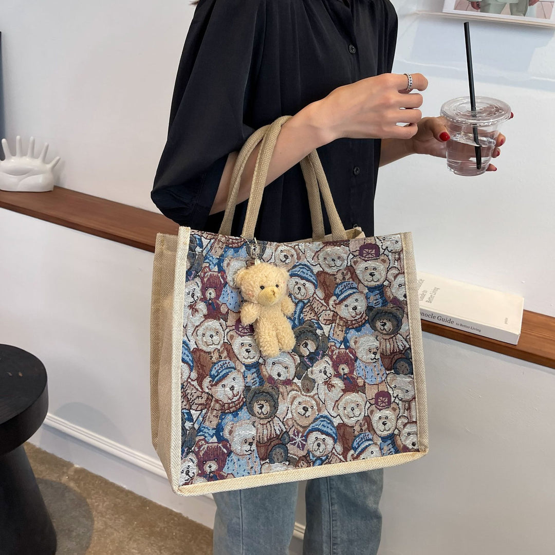Damen Tragetasche mit verspieltem Tiermotiv und stabilen Griffen Nord Taschen