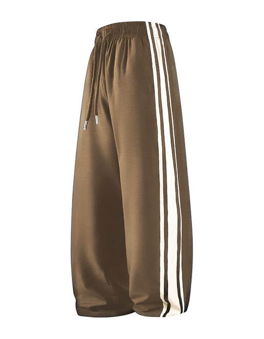 Damen Weite Trackpants mit Tunnelzugbund und seitlichen Kontraststreifen Nord Taschen