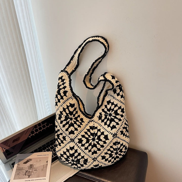 Damen Hobo-Tasche aus gehäkeltem Baumwollmaterial mit einzigartigem Design Nord Taschen