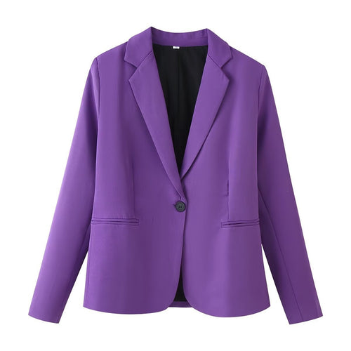 Damen Einreihiger taillierter Blazer mit schmalem Revers und Paspeltaschen Nord Taschen