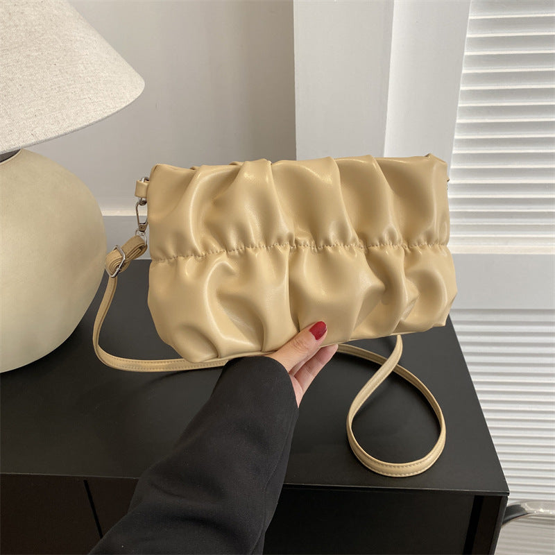Damen trendige Clutch-Tasche mit Raffungen Nord Taschen