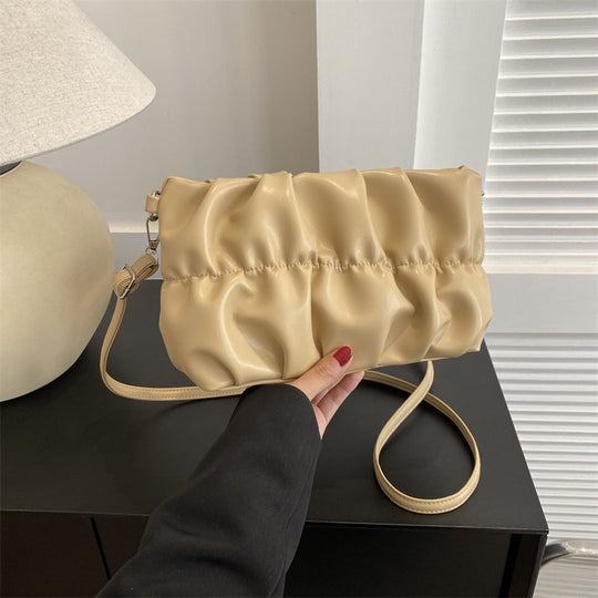 Damen trendige Clutch-Tasche mit Raffungen Nord Taschen