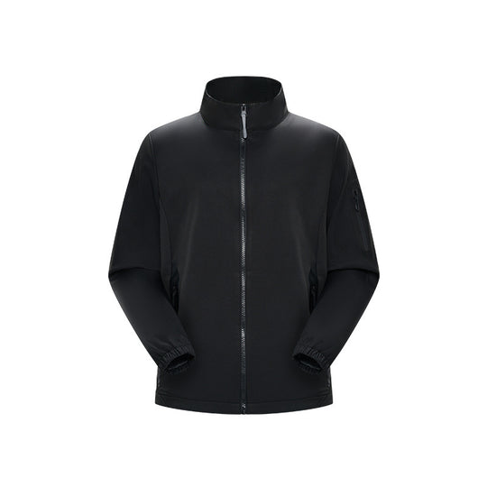 Unisex Leichte Softshell-Jacke mit Stehkragen, durchgehendem Reißverschluss und Ärmeltasche Nord Taschen