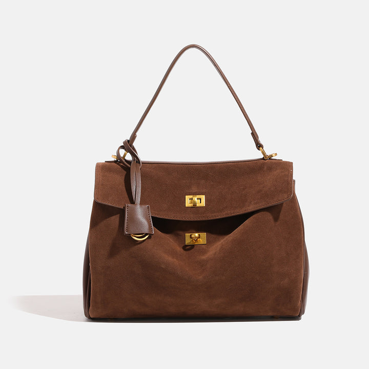Damen Satchel-Handtasche mit elegantem Samtmaterial und goldenen Akzenten Nord Taschen