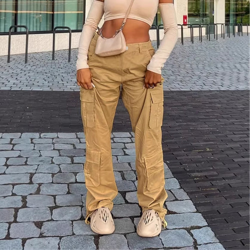 Damen Cargo-Hose im Relaxed-Wide‑Leg mit Mehrfachtaschen und verstärkten Nähten Nord Taschen
