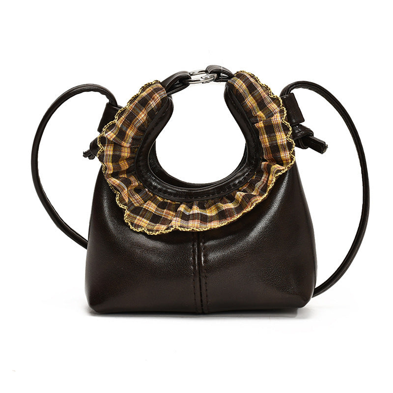 Damen Mini-Handtasche mit modischem Rüschendesign Nord Taschen