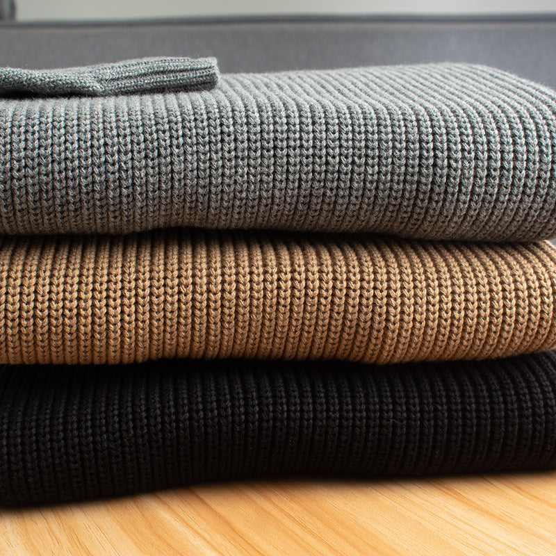 Herren Grobgerippter Kapuzenpullover mit glatten Ärmeln und geripptem Saum Nord Taschen