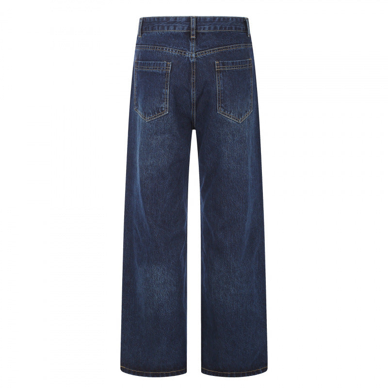 Damen High‑Waist Jeans mit weitem Bein, Fünf‑Taschen und lockerem Schnitt Nord Taschen