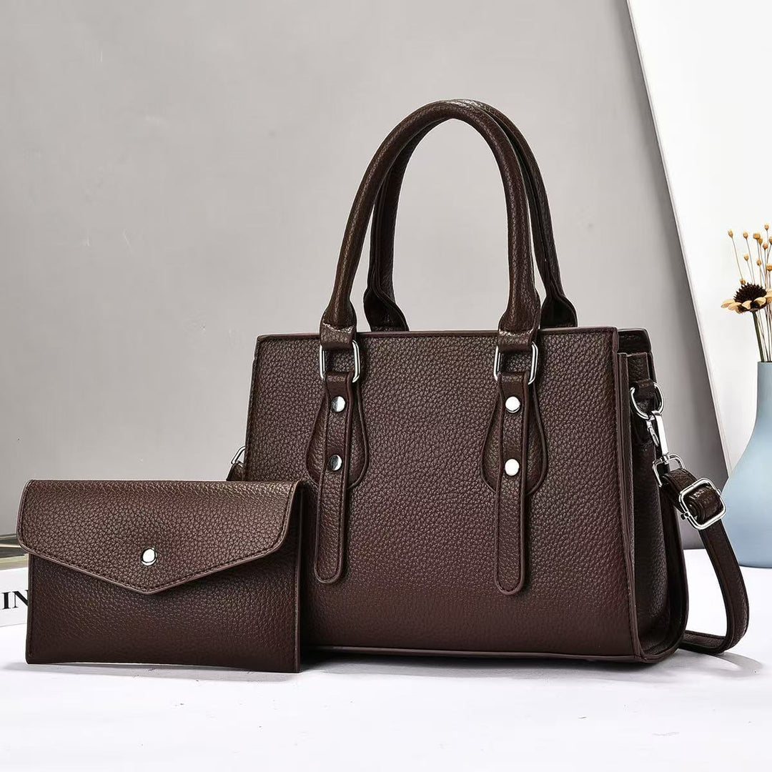 Damen Henkeltasche mit abnehmbarer Clutch und strukturiertem Design Nord Taschen
