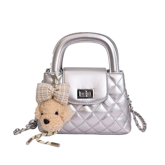Damen Verspieltes Handtaschen-Set mit niedlichem Teddy-Anhänger Nord Taschen