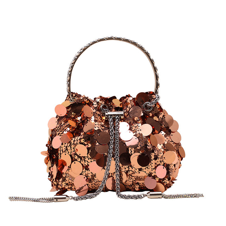 Damen glamouröse Beuteltasche mit funkelnden Pailletten Nord Taschen