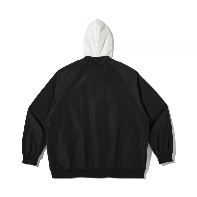 Unisex Oversize-Bomberjacke im Layering‑Look mit kontrastkapuze und Reißverschluss Nord Taschen