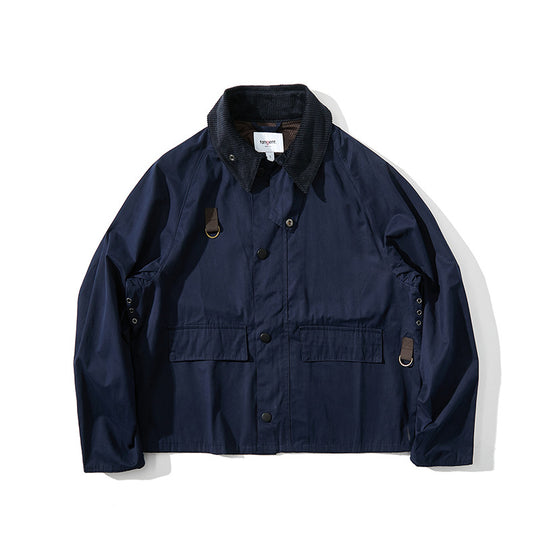 Herren Kurz geschnittene Utility-Fieldjacke mit Cordkragen und D-Ring-Details Nord Taschen