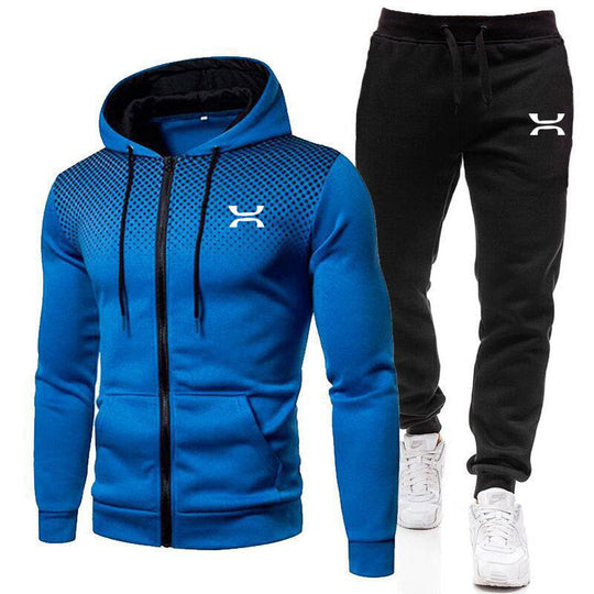 Arvani Herren Sportanzug mit Reißverschluss-Hoodie und Jogginghose