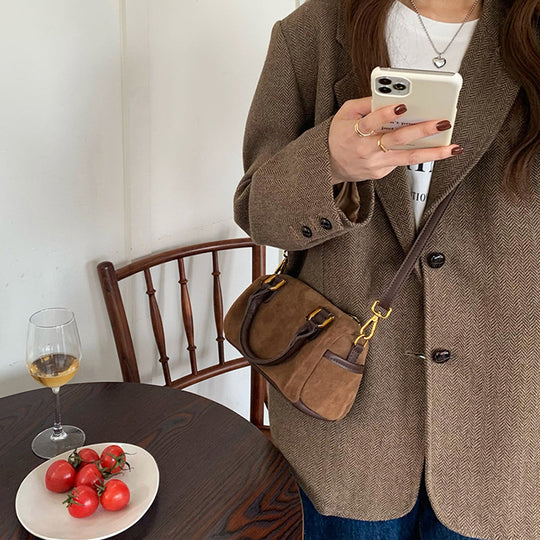 Damen elegante Umhängetasche mit luxuriösem Kunstleder und abnehmbarem Schulterriemen Nord Taschen