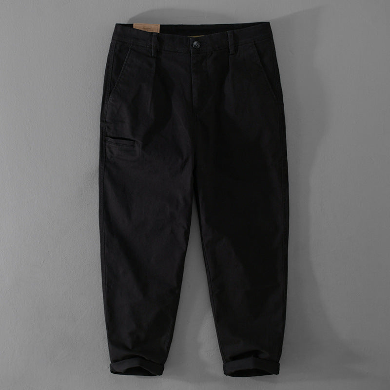 Herren Konische Baumwoll-Chino mit Cargo-Tasche und gekrempeltem Saum Nord Taschen