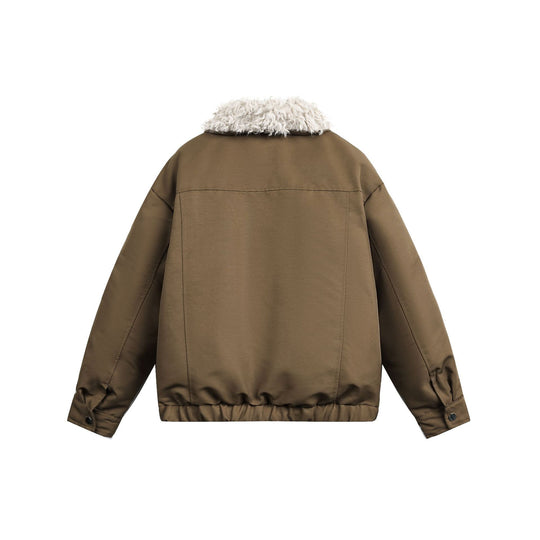 Herren Kurzblouson im Field‑Look mit voluminösem Teddy‑Umlegekragen Nord Taschen